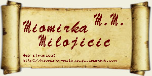 Miomirka Milojičić vizit kartica